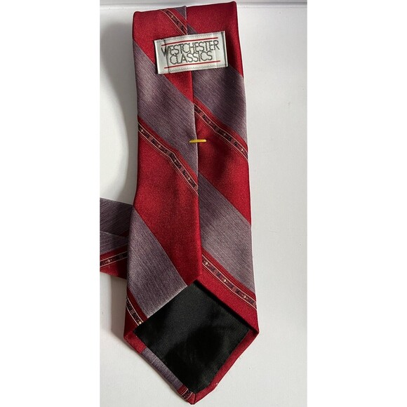 Vintage Westchester Classics Men's Necktie Red Purple Pattern Polyester - Picture 2 of 6